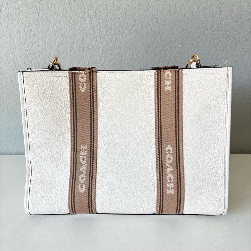 Coach Smith Tote Bag Shoulder Crossbody Bag Pebble Leather Webbing “Read” - Picture 2 of 16